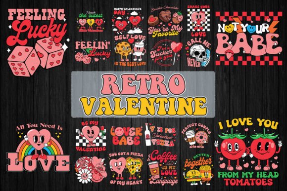 Download Retro Valentine SVG Bundle - Retro valentine svg Collection
