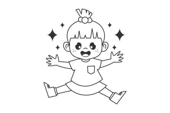 Download Vector Illustration of Cartoon Kids Jump - Premium Bundle